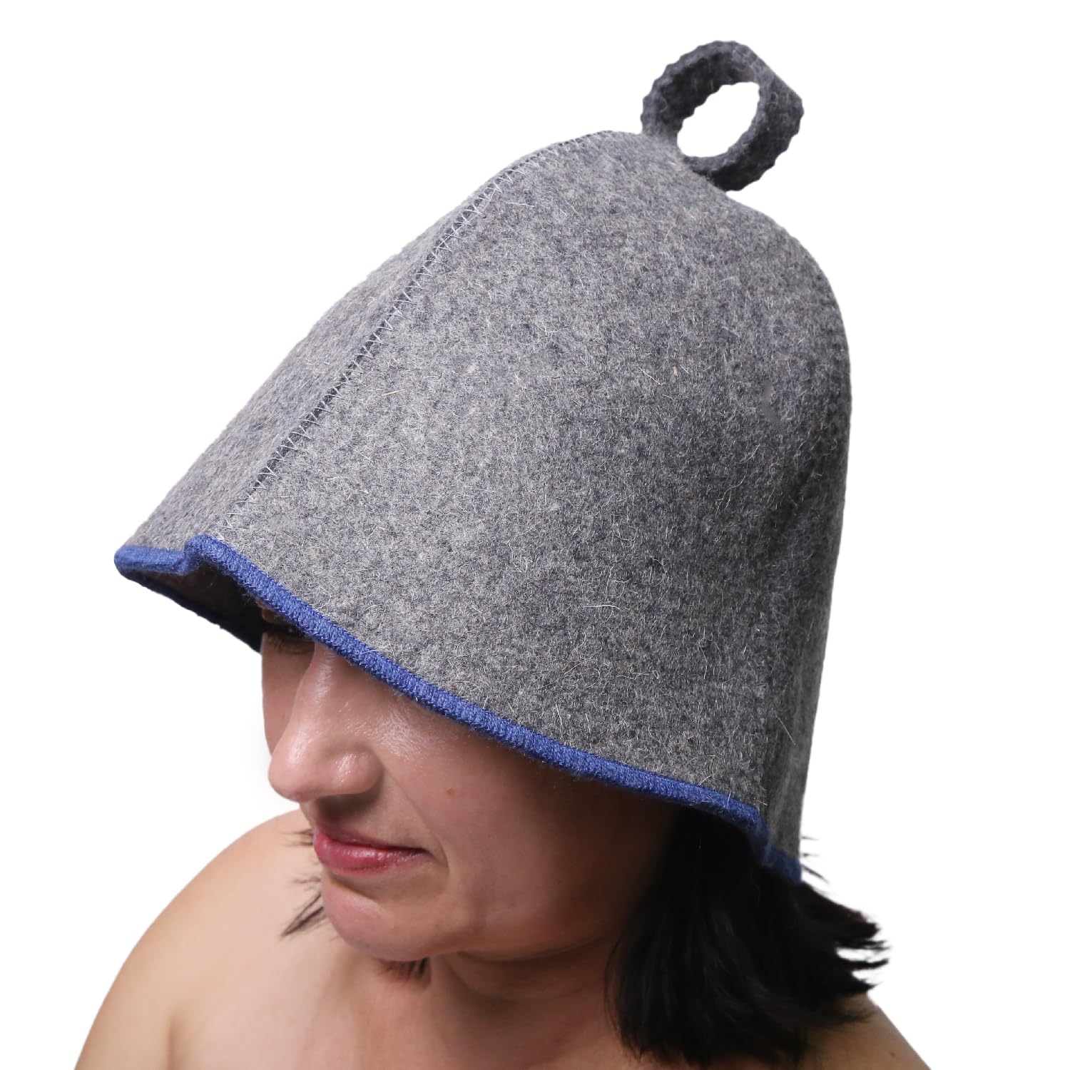 PetriStor Sauna Hat Comfort - Sauna Hat for Women - Wool - for Men - Bathhouse - Felt Cap