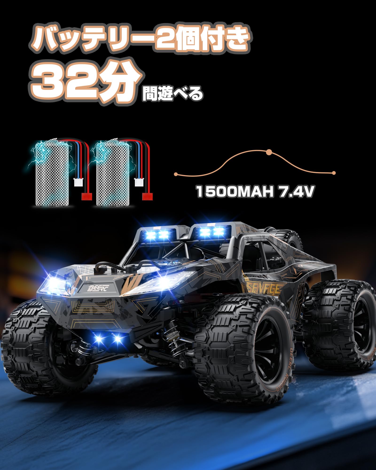 DEERC 1:14 RC HIGH SPEED CAR ラジコン アマゾン Amazon.co.jp: DEERC ラジコン ラジコンカー オフロード リモコンカー