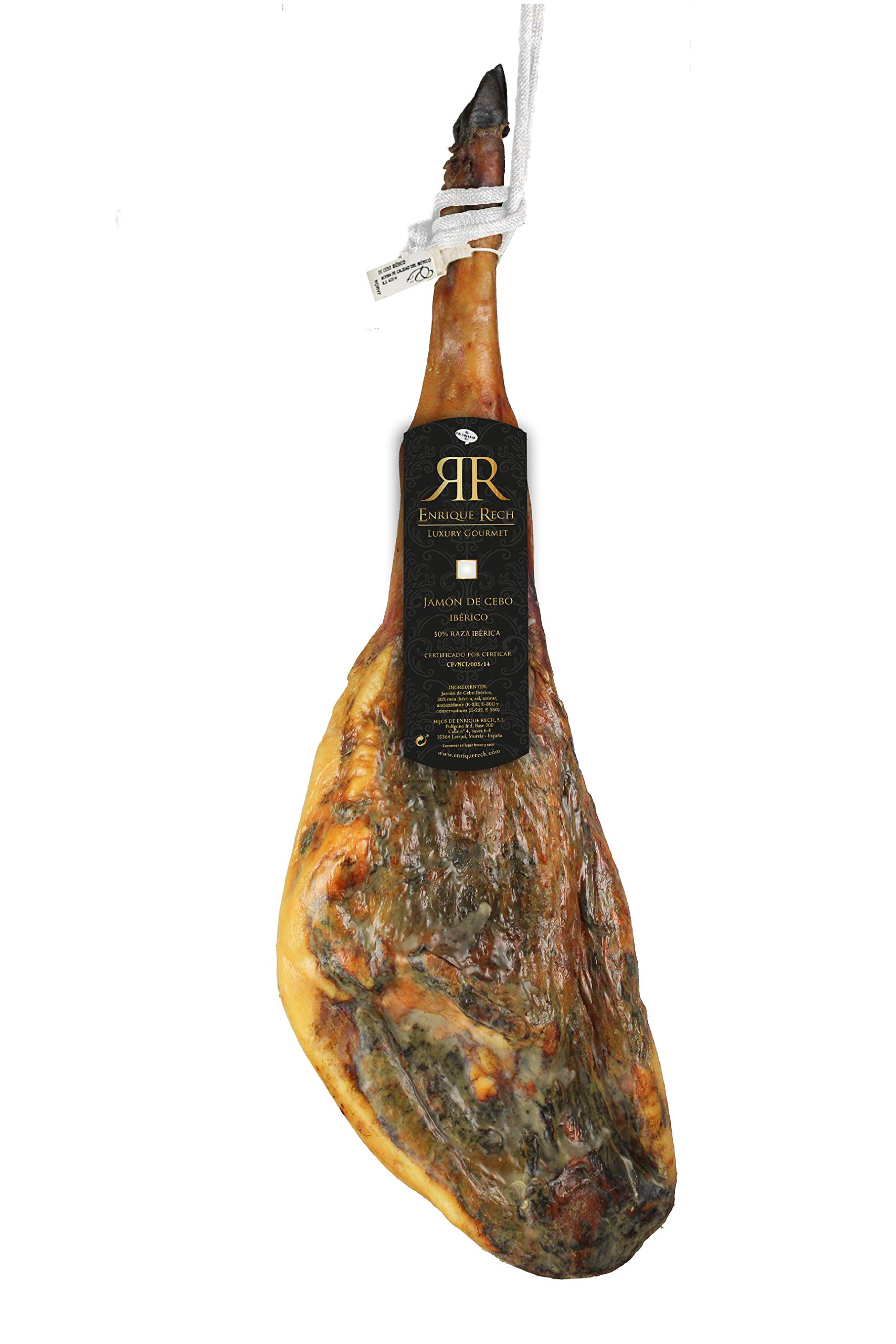 Jamón de Cebo Ibérico 50% Raza Ibérica 9-9,5 kilos - Curación mínima 24 meses