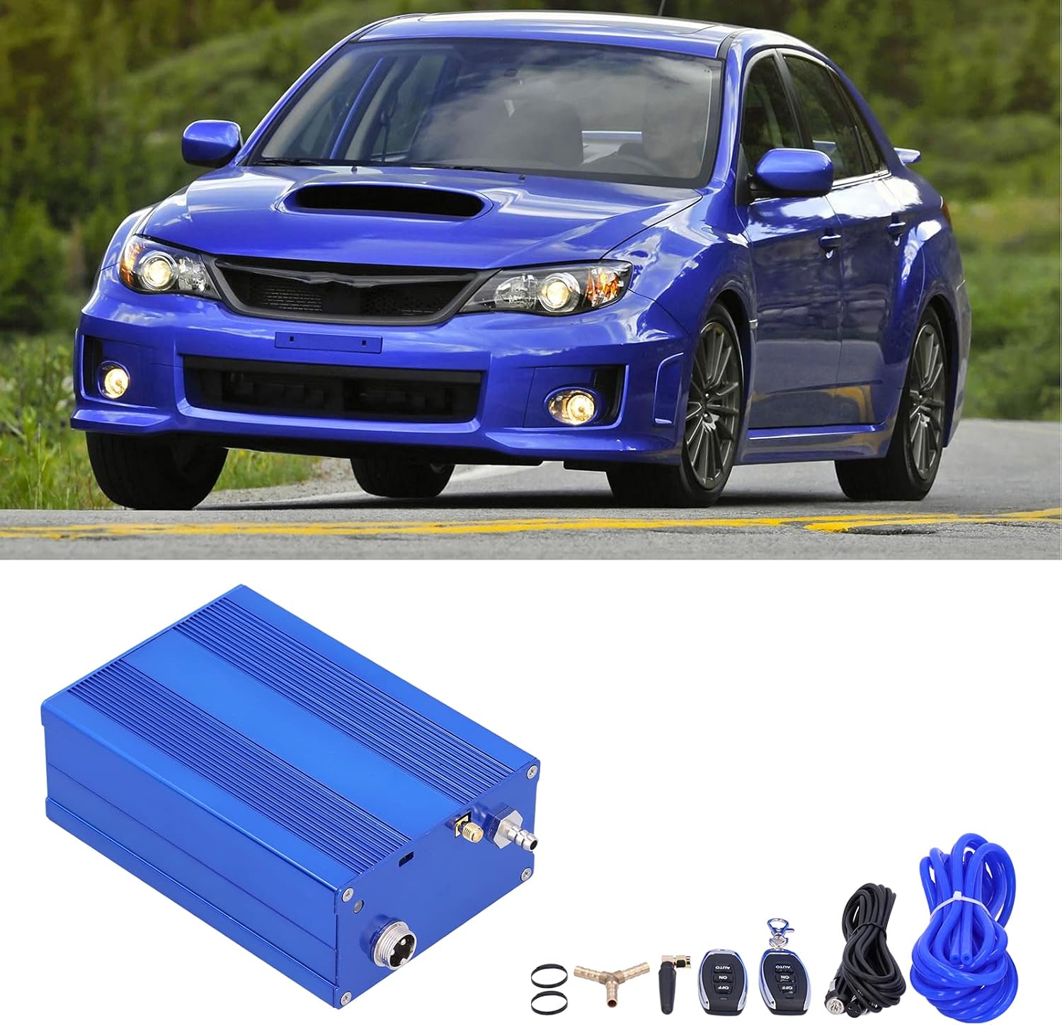Car Valve Kit for Automobiles – Electric Vacuum Controller Device with High Reliability, Blue Auto Parts Kit for Vehicle Emission & HVAC Systems