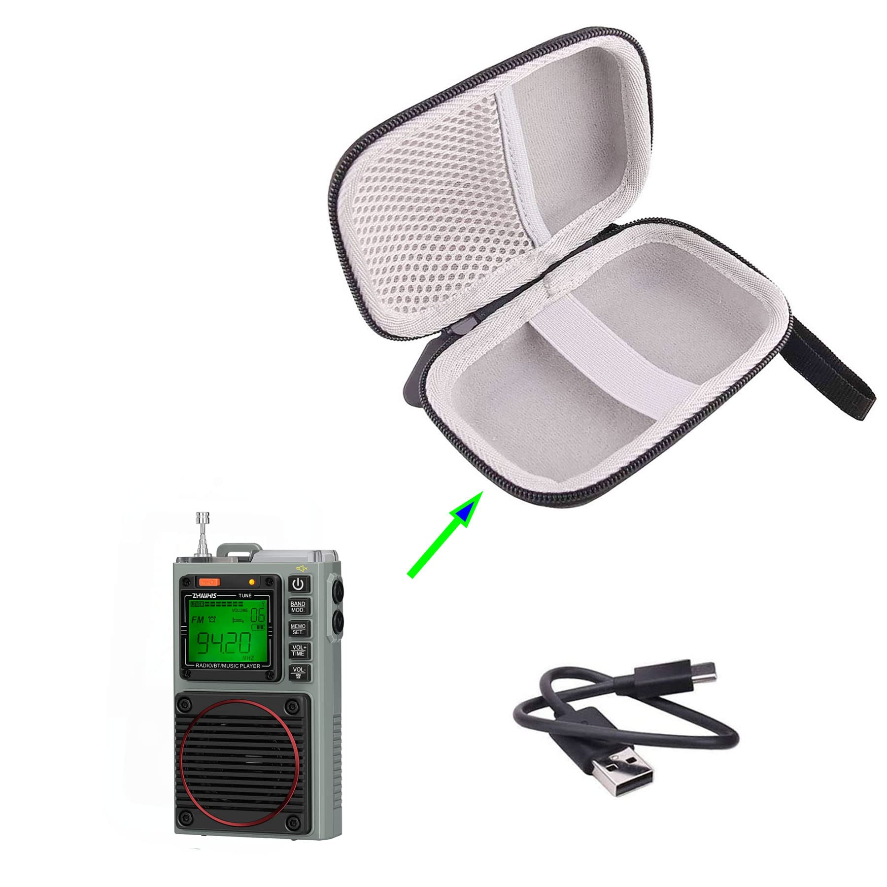 Amazon.co.jp: WERJIA 収納ケース対応 ZHIWHIS ZWS-787ラジオ小型防災