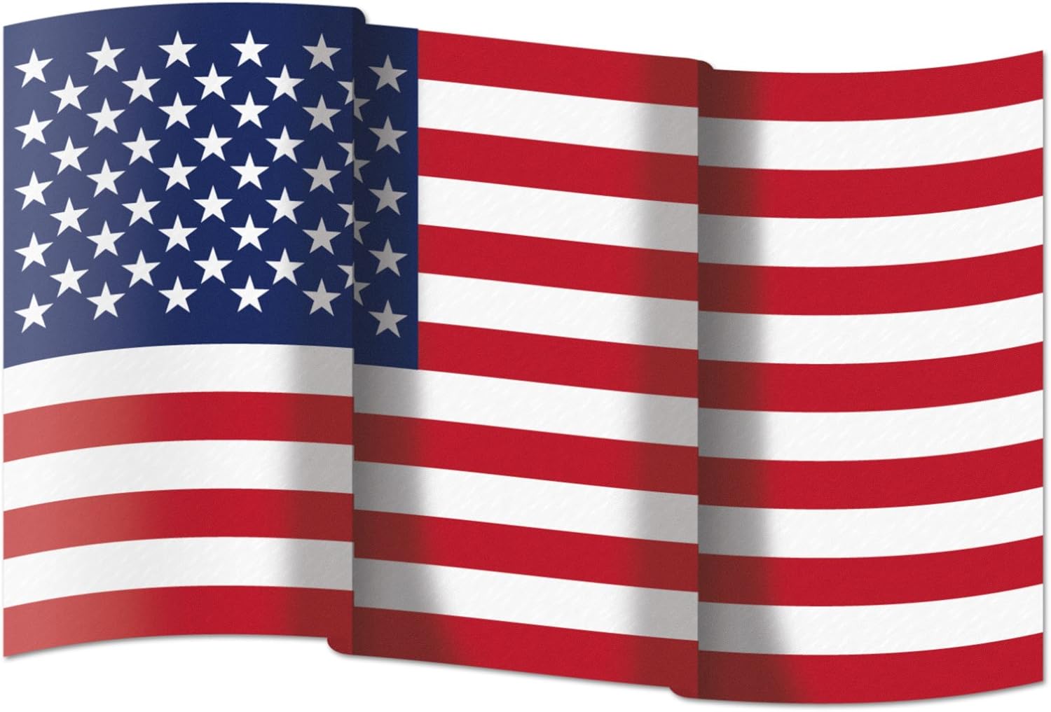Red Hound Auto American Flag Wavy Wall Graphic Extra Large Removable 2 Feet Wide 24 Inch Premium Vinyl Peel and Stick Decal Sticker