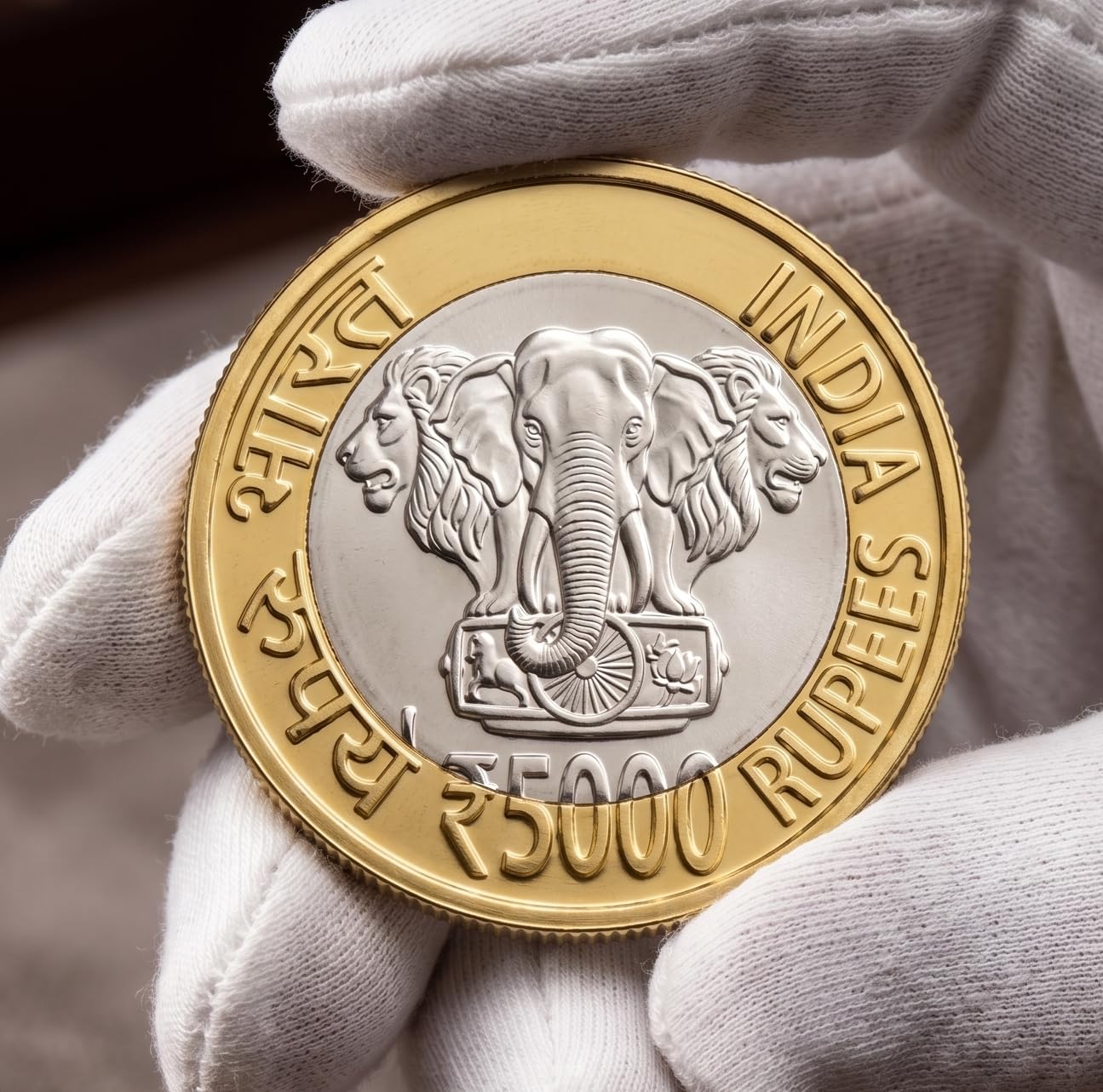 2024 India 5000 Rupees Ram Mandir Fantasy Bi-Metallic Plated Coin | Rare Collectible-image-23
