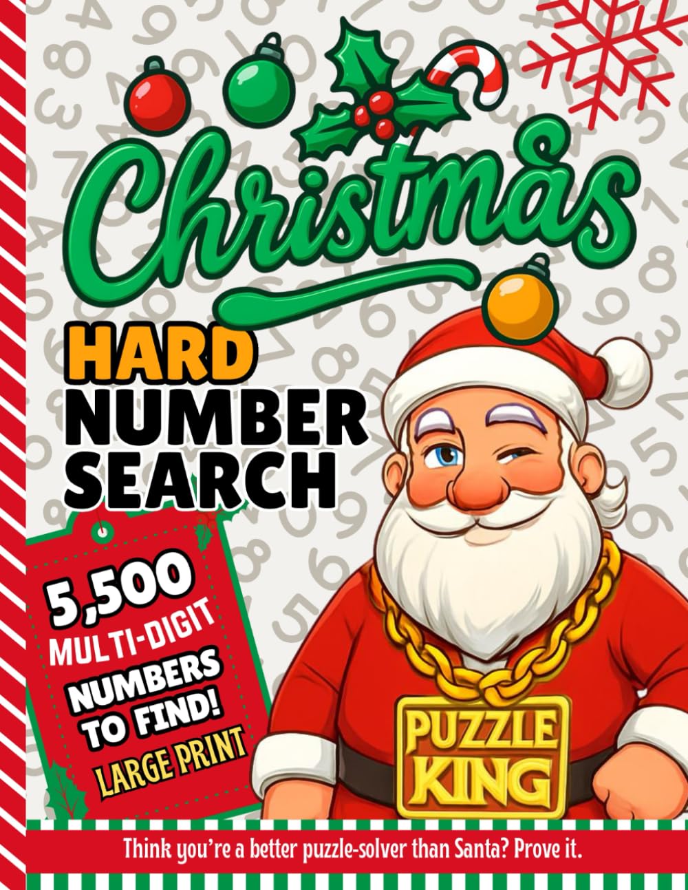 Christmas Hard Number Search: A Challenging Holiday Brain Workout for Puzzle Lovers | 5,500 Multi-Digit Finds in Large Print (Hard Christmas Puzzles)