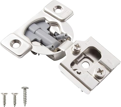 Miniatura 8 de TOUCH Bisagras de gabinete, bisagras de gabinete de cierre suave (5 pares, 10 piezas) superposición de 12 pulgada, puerta de armario con marco