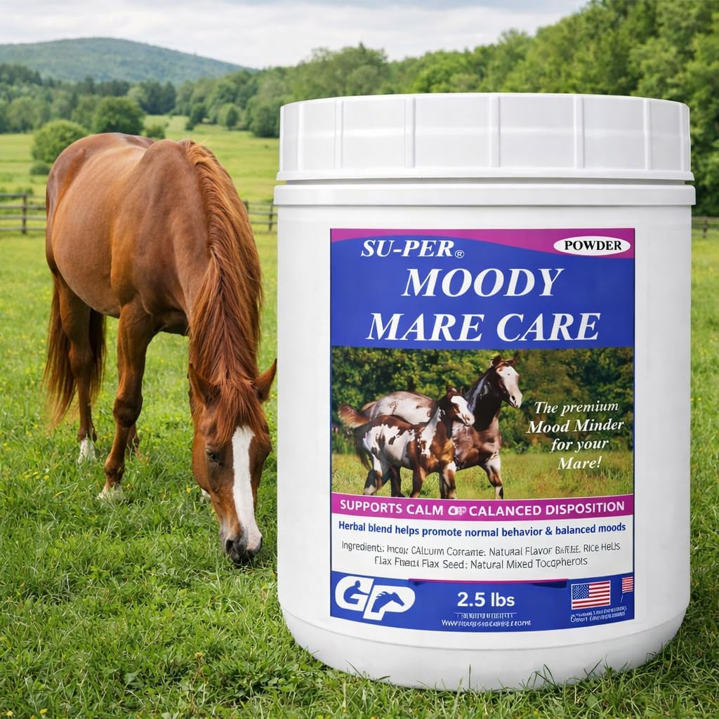 SU-PER Moody Mare Care Powder - Herbal Blend for Balanced Disposition & Normal Behavior in Horses - 2.5 lbs