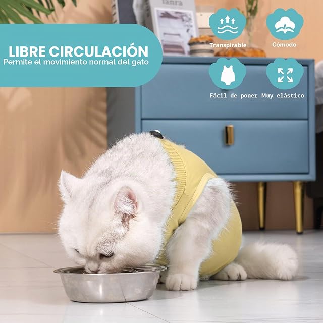 Foto 2 de 6 de Avont Traje de Recuperación para Gato Después de la Cirugía