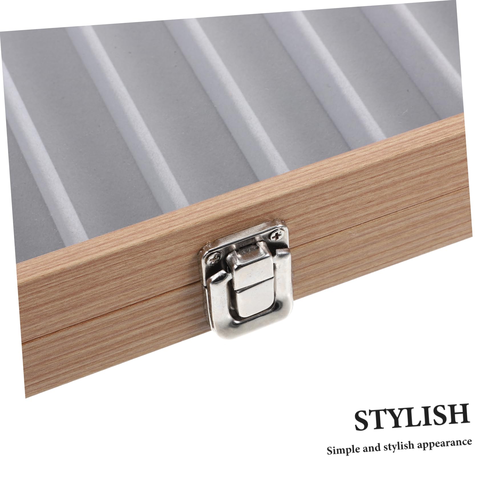 Schmuckkasten mit 10 Fächern und Glas für Halsketten | Platzsparend, Schützt Schmuck, Verhindert Verheddern, für Schrank und Zuhause, 1 Stück