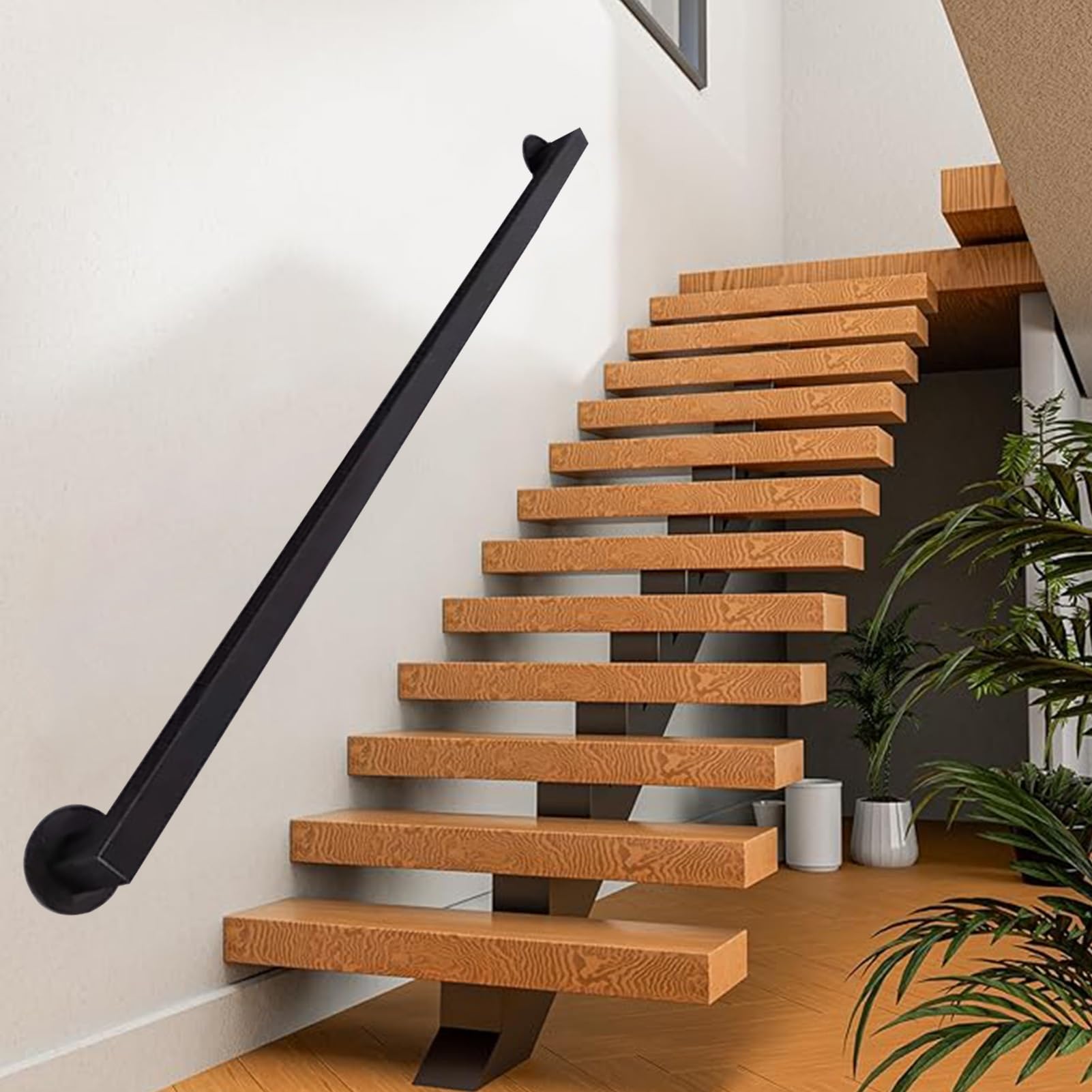 Rampe d'escalier antidérapante contre la perte d'équilibre sur les marches intérieures et de terrasse