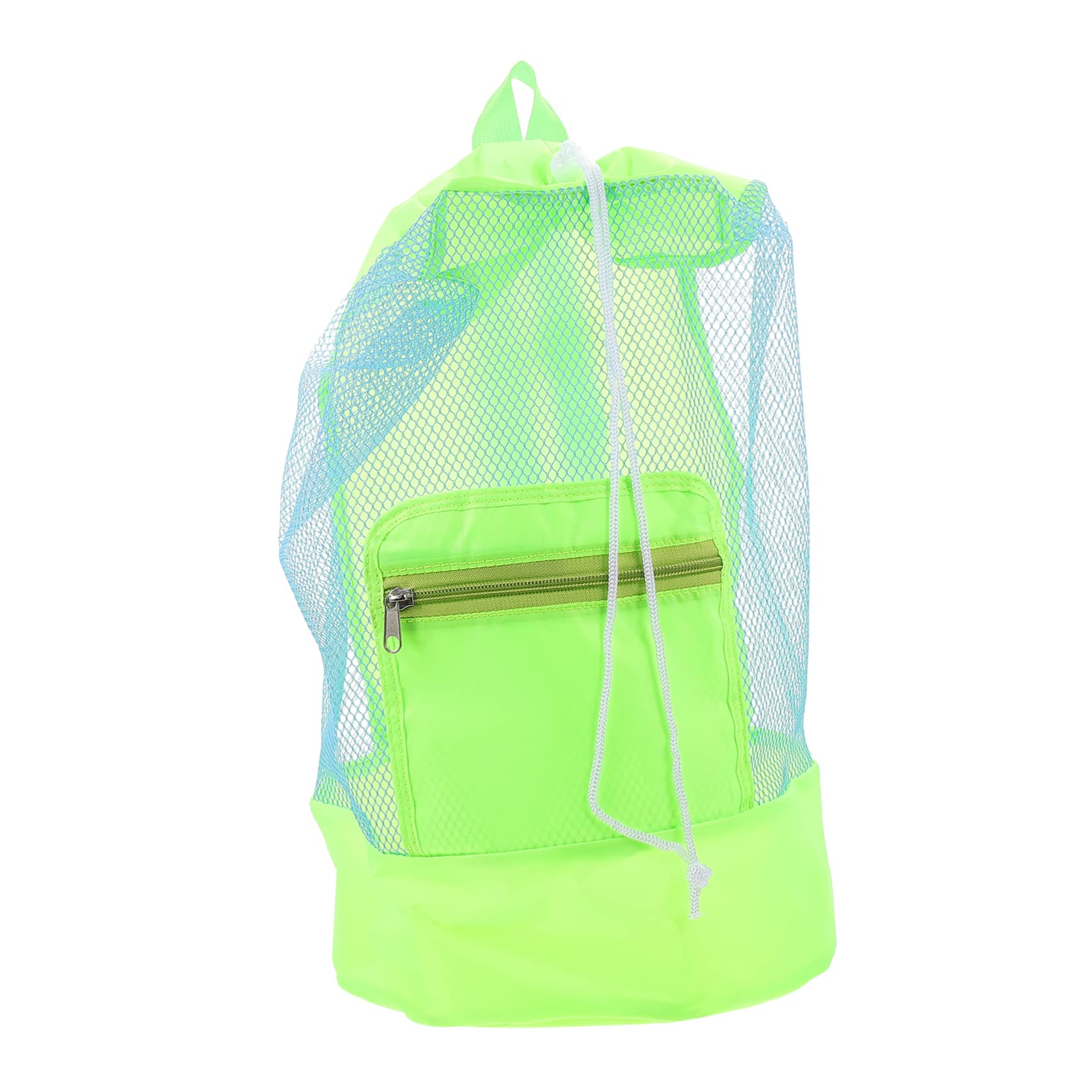 BRIGHTFUFU Beach Toy Storage Backpack Mesh Bag for Beach Toys Adjustable Shoulder Straps