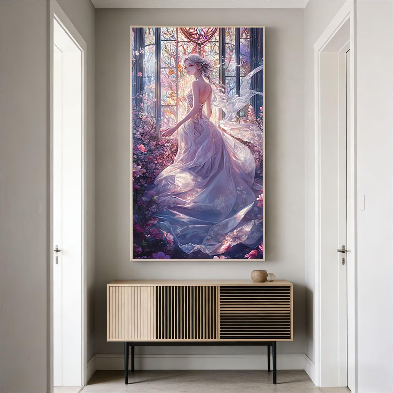 Malowanie według numerów dla dorosłych, kompletny zestaw DIY akrylowe kolorowanki na płótnie 75 x 150 cm, obrazy i pędzle w zestawie, kreatywna aktywność ręczna dla początkujących, dekoracja ścienna