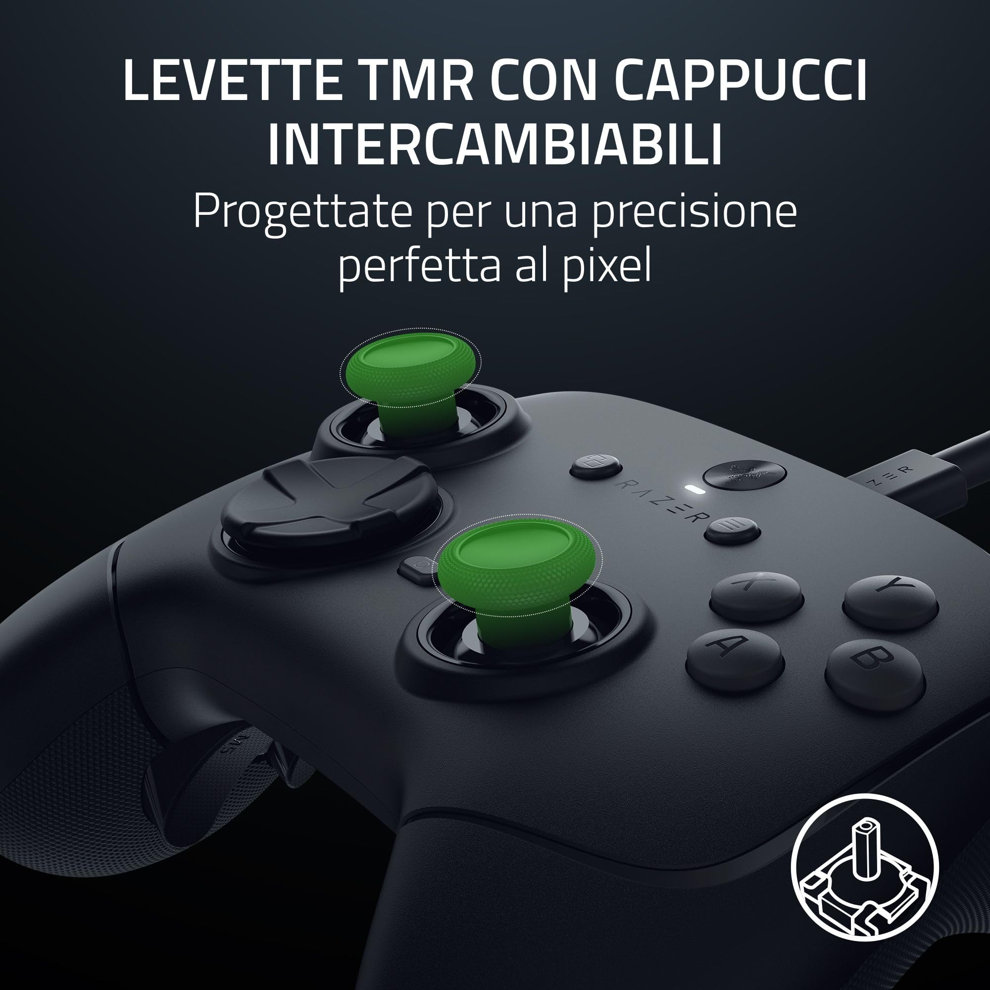 Razer Wolverine V3 Tournament Edition 8K PC - Controller cablato da esports per PC (8K Hz HyperPolling, Levette TMR con cappucci intercambiabili) Nero