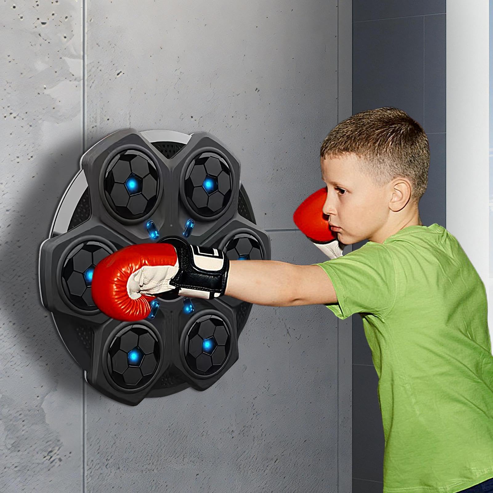 Macchina Per Allenamento Del Boxe A Parete - Boxe Musicale, Parete Di Gioco Di Boxe | Macchina Di Allenamento Musicale Interattiva, Tappetino Da Boxe A Parete Attrezzature Per L'Allenamento Per