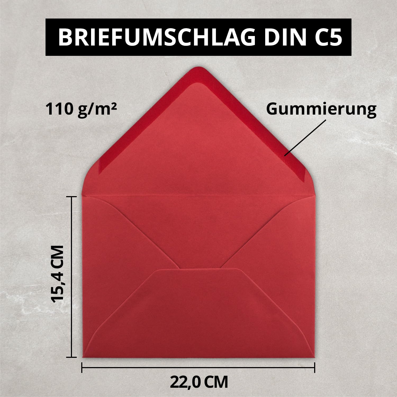 Neuser FarbenFroh Enveloppes C5, 229 x 154 mm, à colle humide 100 Umschläge 63 - Anthracite Neuser FarbenFroh Enveloppes C5, 229 x 154 mm, à colle humide 100 Umschläge 63 - Anthracite