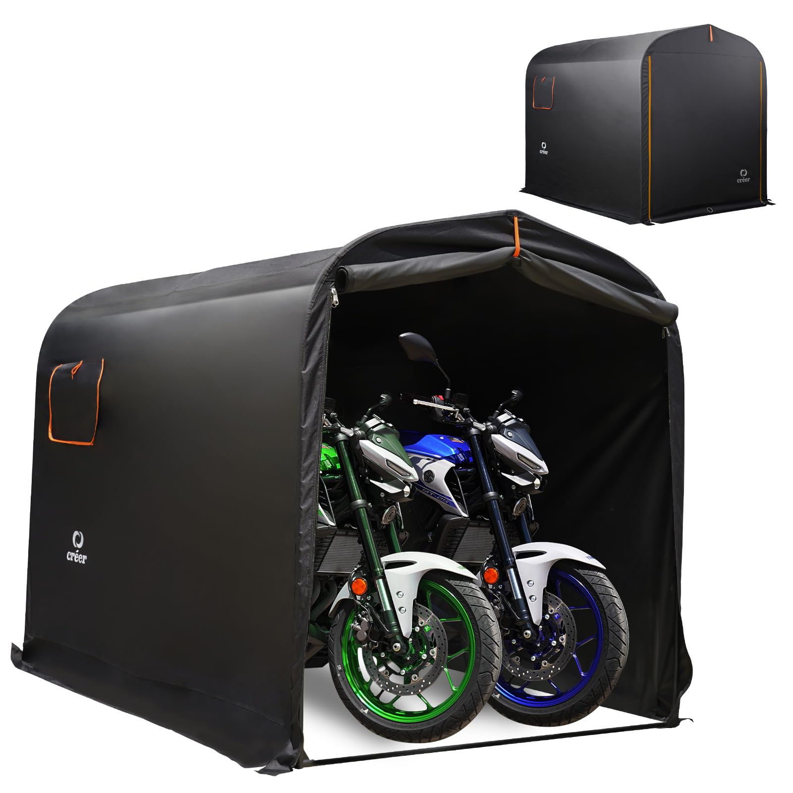 Amazon.co.jp: créer [Mサイズ] バイクガレージ 耐水圧3500mm 難燃加工 