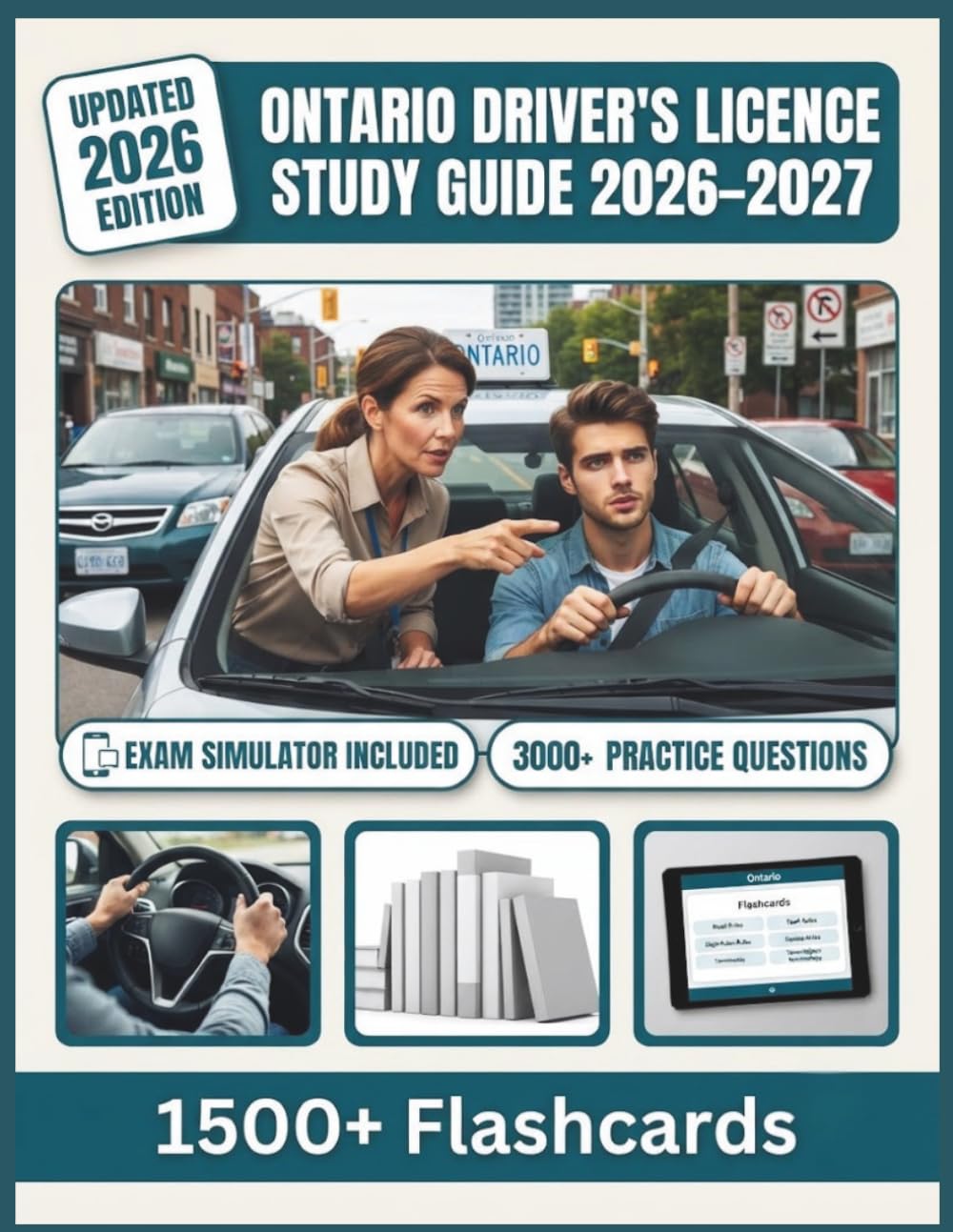 ONTARIO DRIVER'S LICENCE STUDY GUIDE 2026–2027: 3,000+ Practice Questions, 10 Full-Length Tests, Digital Flashcards & Advanced Exam Simulators To Pass with Confidence