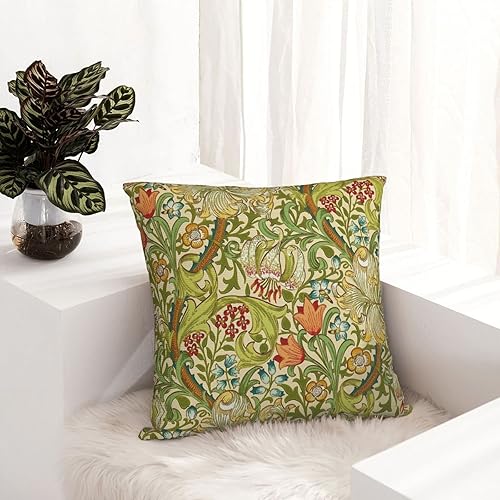 Miniatura 2 de William - Fundas de almohada de 18 x 18 pulgadas, diseño floral de lirio dorado con estampado floral de 18 x 18 pulgadas, almohada estética para