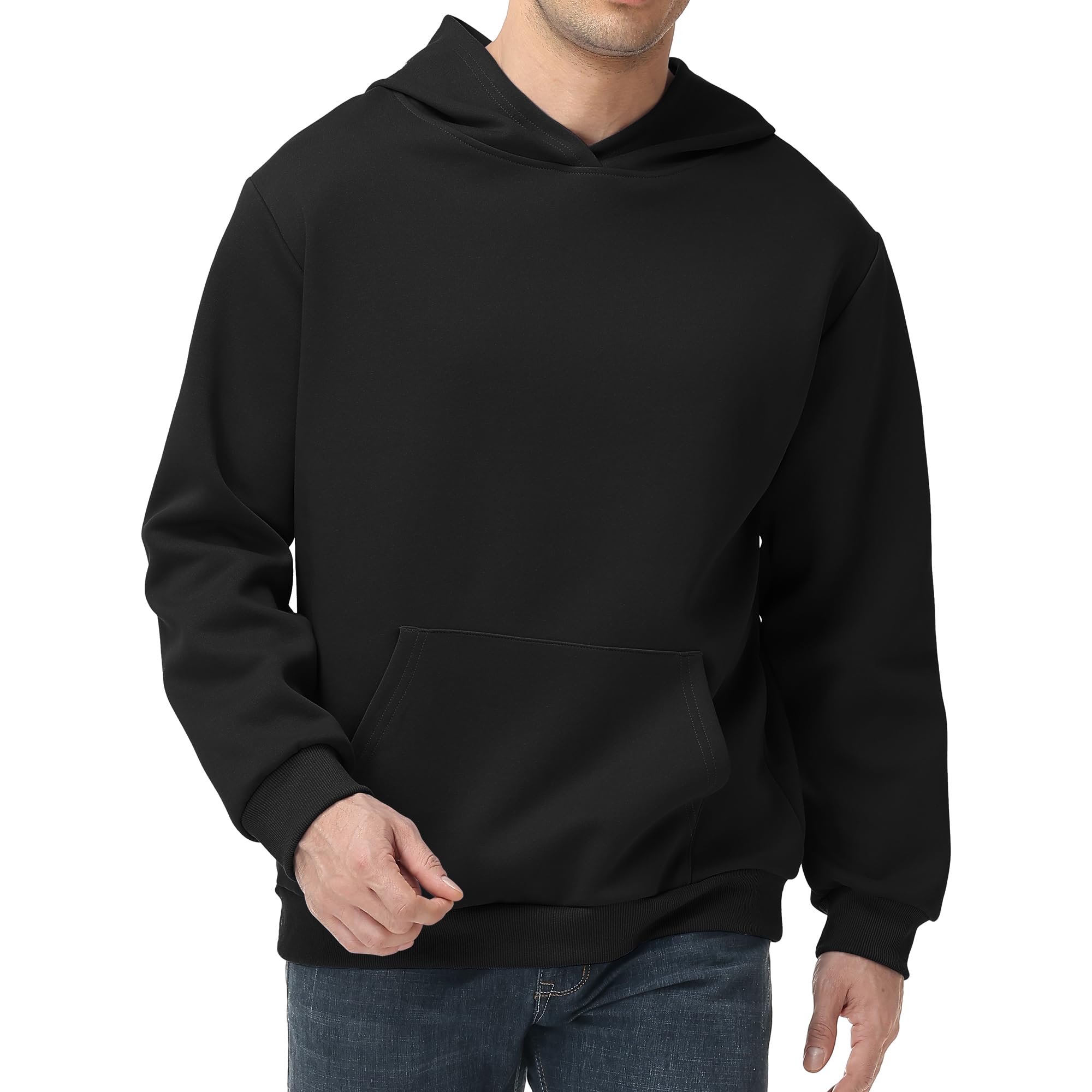 PepyPepy Hoodie Herren Baumwolle – Weicher Kapuzenpullover Ohne Logo, Atmungsaktives Sweatshirt Herren für Alltag & Freizeit