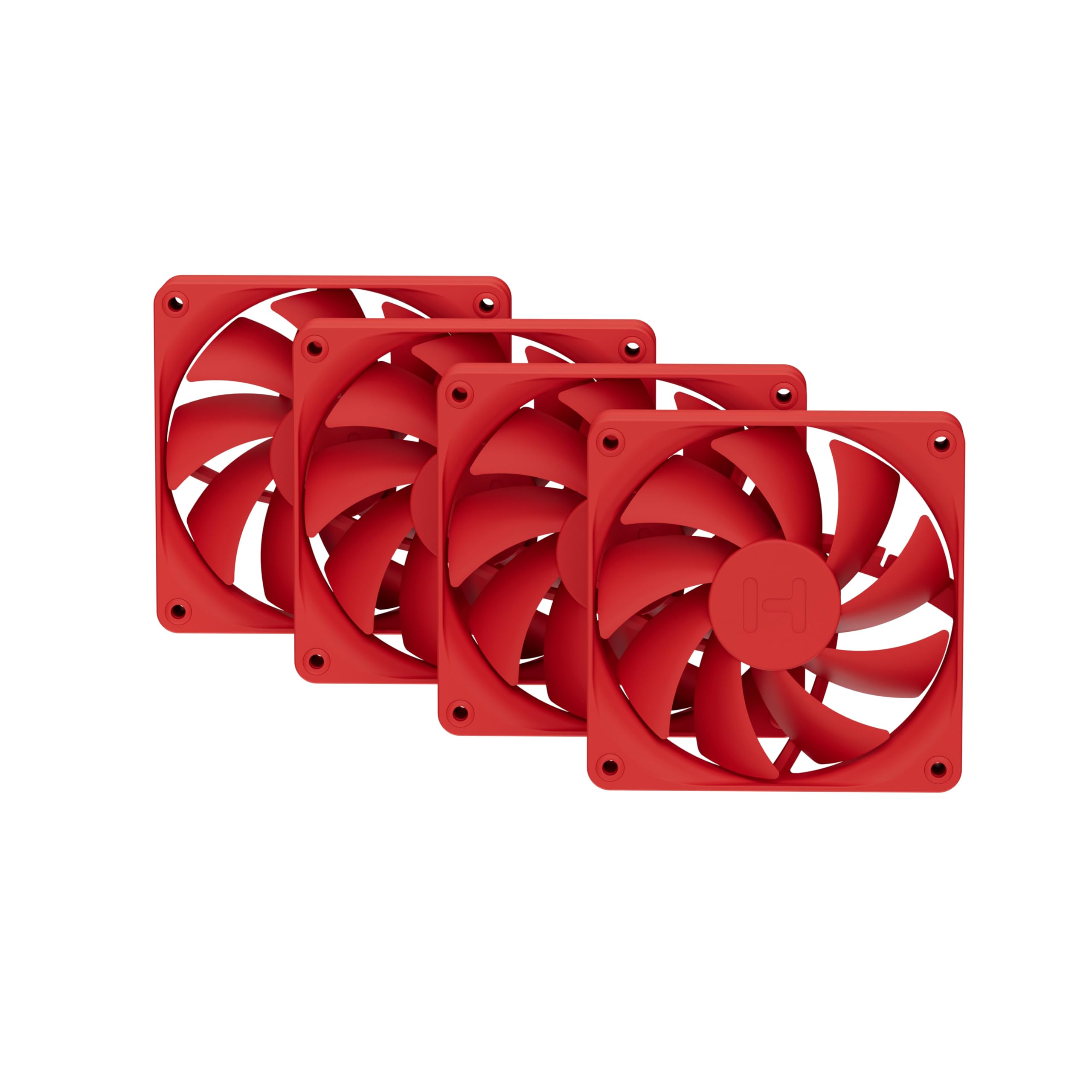 Hyte Flow FA12 - Ventole per case PC da 120 mm, ad alte prestazioni, a basso rumore, 1500 giri/min, PWM a 4 pin, cuscinetto dinamico fluido, confezione da 4, colore: rosso ciliegia selvatica