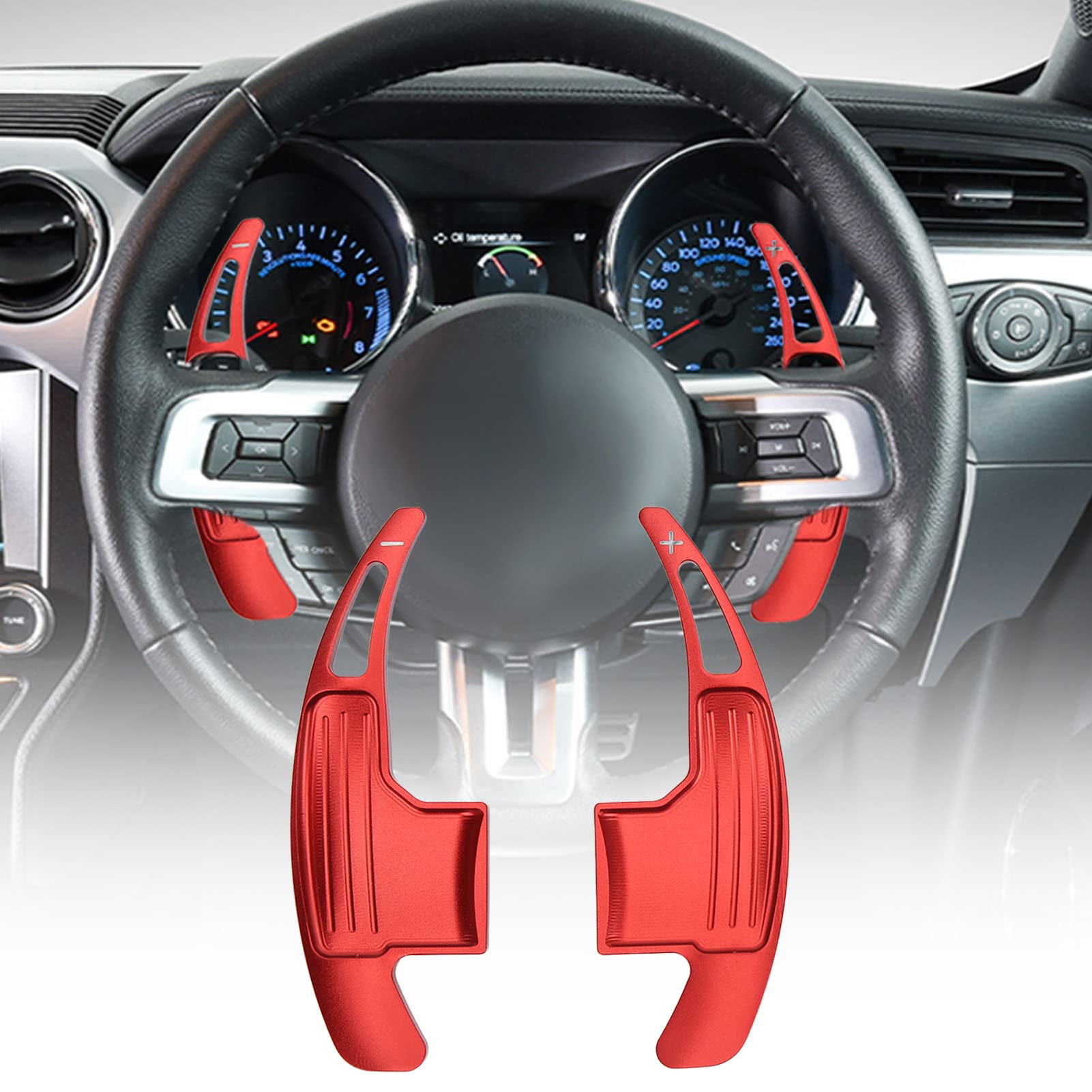 Kit Estensione Palette Del Cambio Per Ford Mustang 2015-2019 – Leve In Metallo, Colore Blu, Facile Installazione