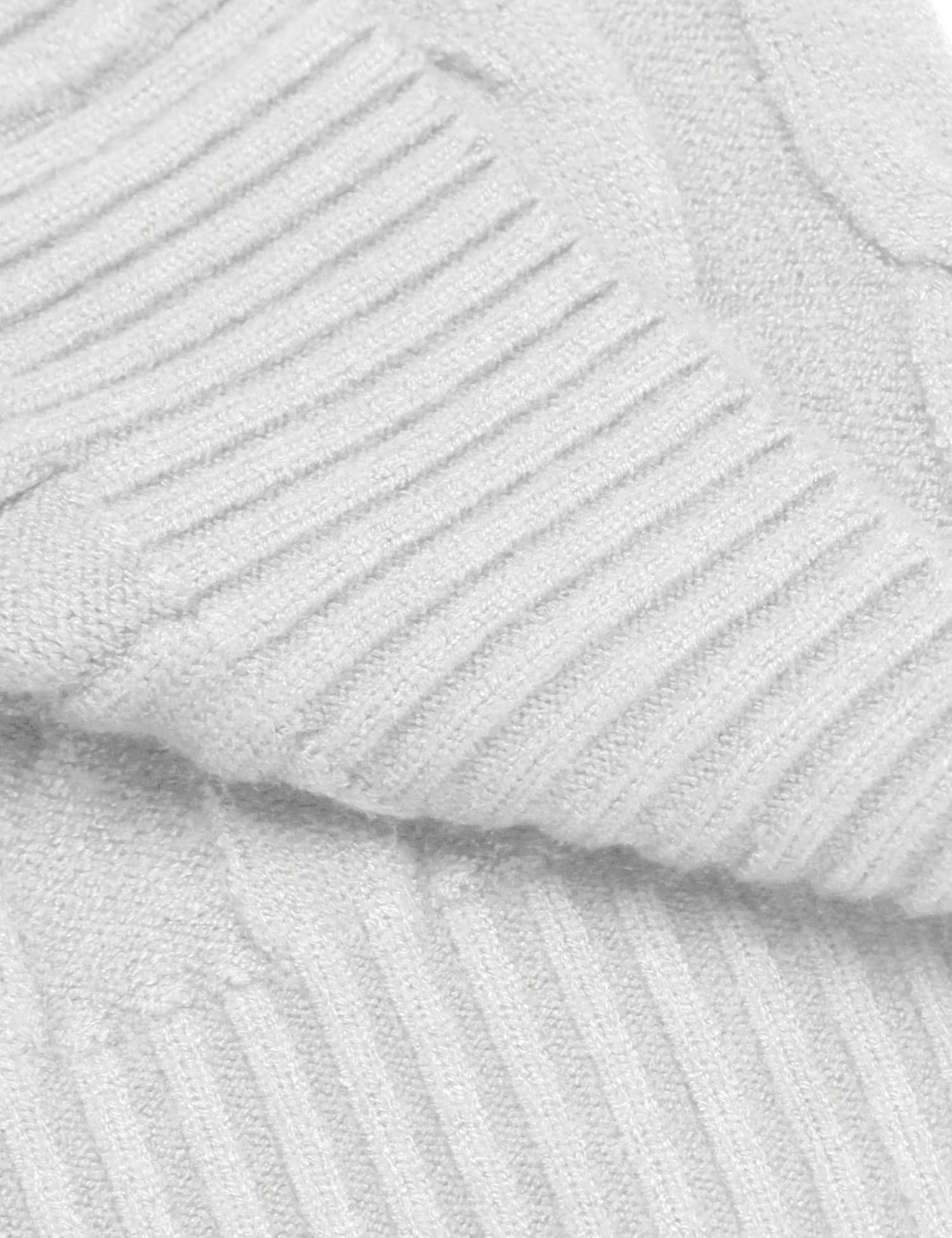 COOFANDY Maglione da uomo slim fit a collo alto, maglione casual lavorato a maglia ritorta, 01-bianco, XL