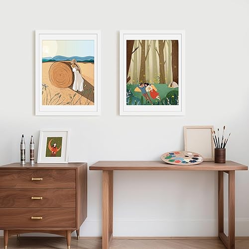 Miniatura 171 de Picrit - Juego de 12 portarretratos de 5 x 7 pulgadas para colgar en la pared o exhibir sobre una mesa, para fotos de 4 x 6 con paspartú o 5 x 7