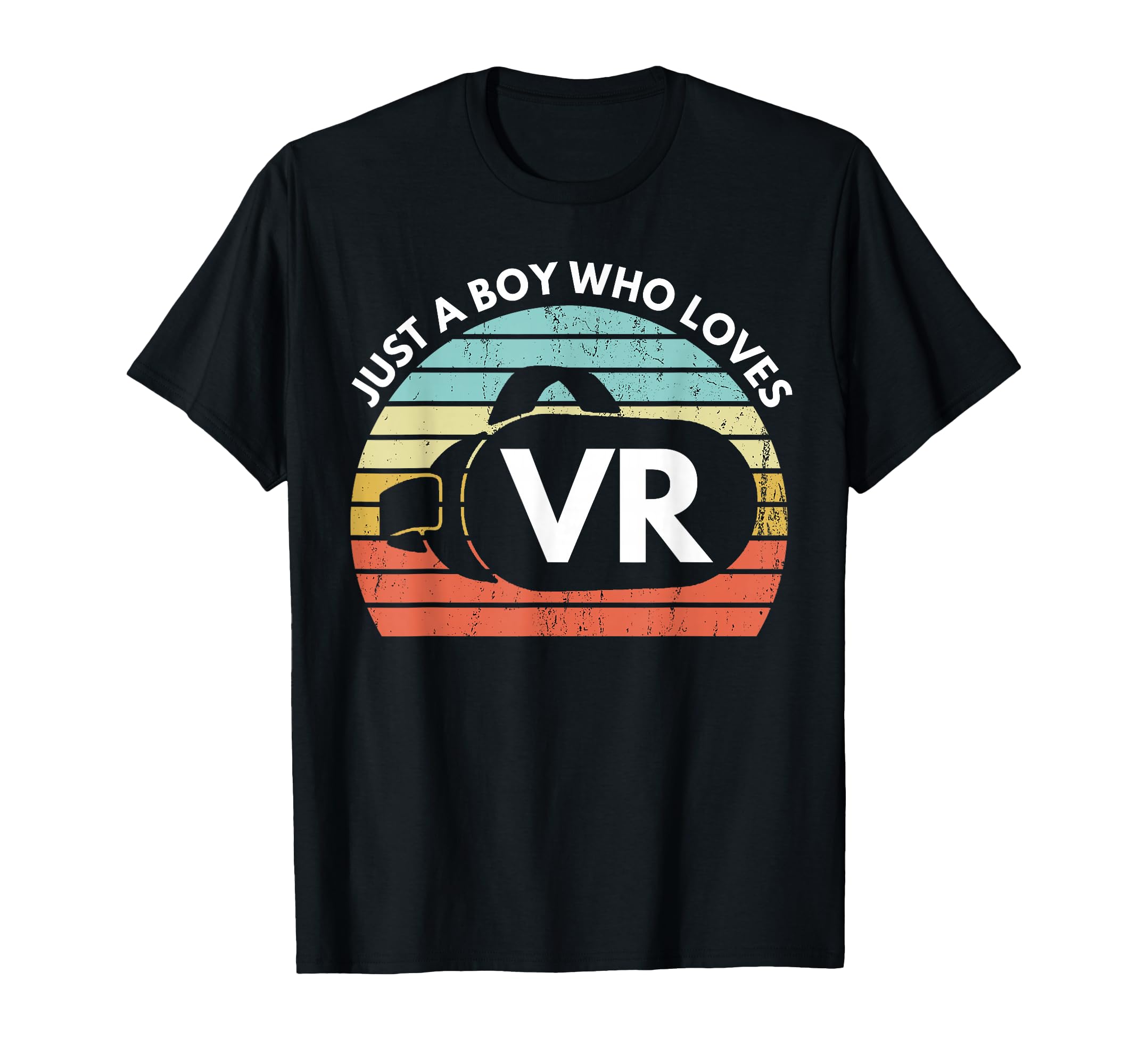 Just A Boy Who Loves VR Funny Virtual Reality Athlete Gamer T-Shirt