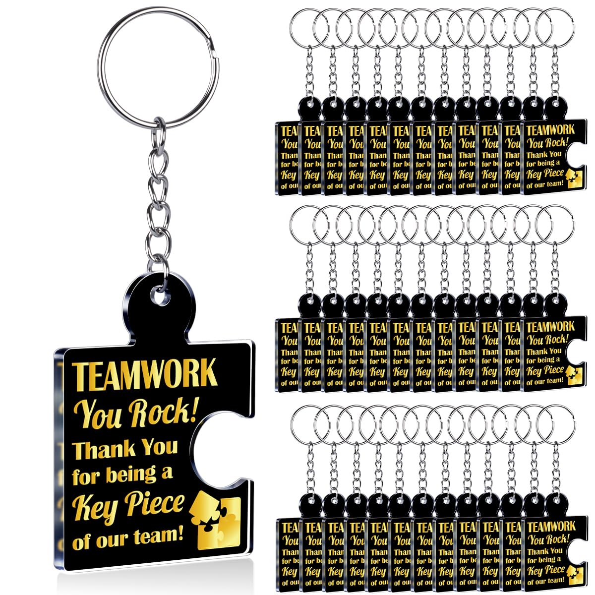 Team Appreciation Gifts Bulk Thank You Keychains for Coworkers