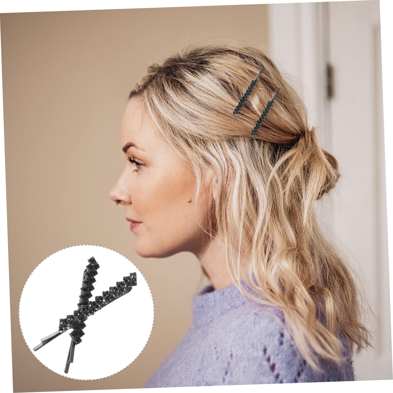 FRCOLOR 40piezas Horquillas De Brillantes Cabello Para Mujeres Clips Laterales Elegantes Para Bodas Especiales