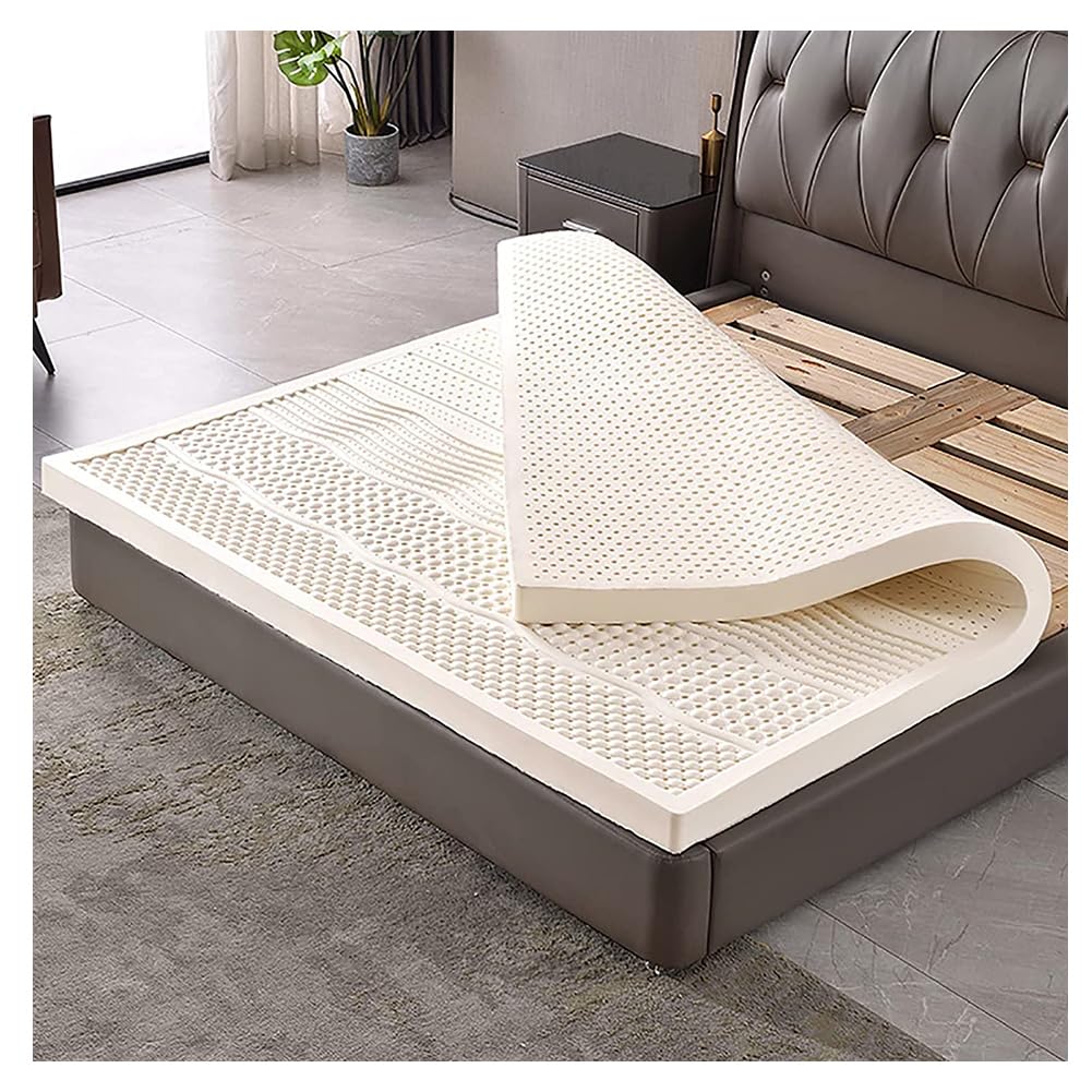 WKXTECZT Natural Latex Topper - Full Size - Durable And Not Easy To Collapse,Natural Latex Mattress,4in,90x190cm(35x75in)