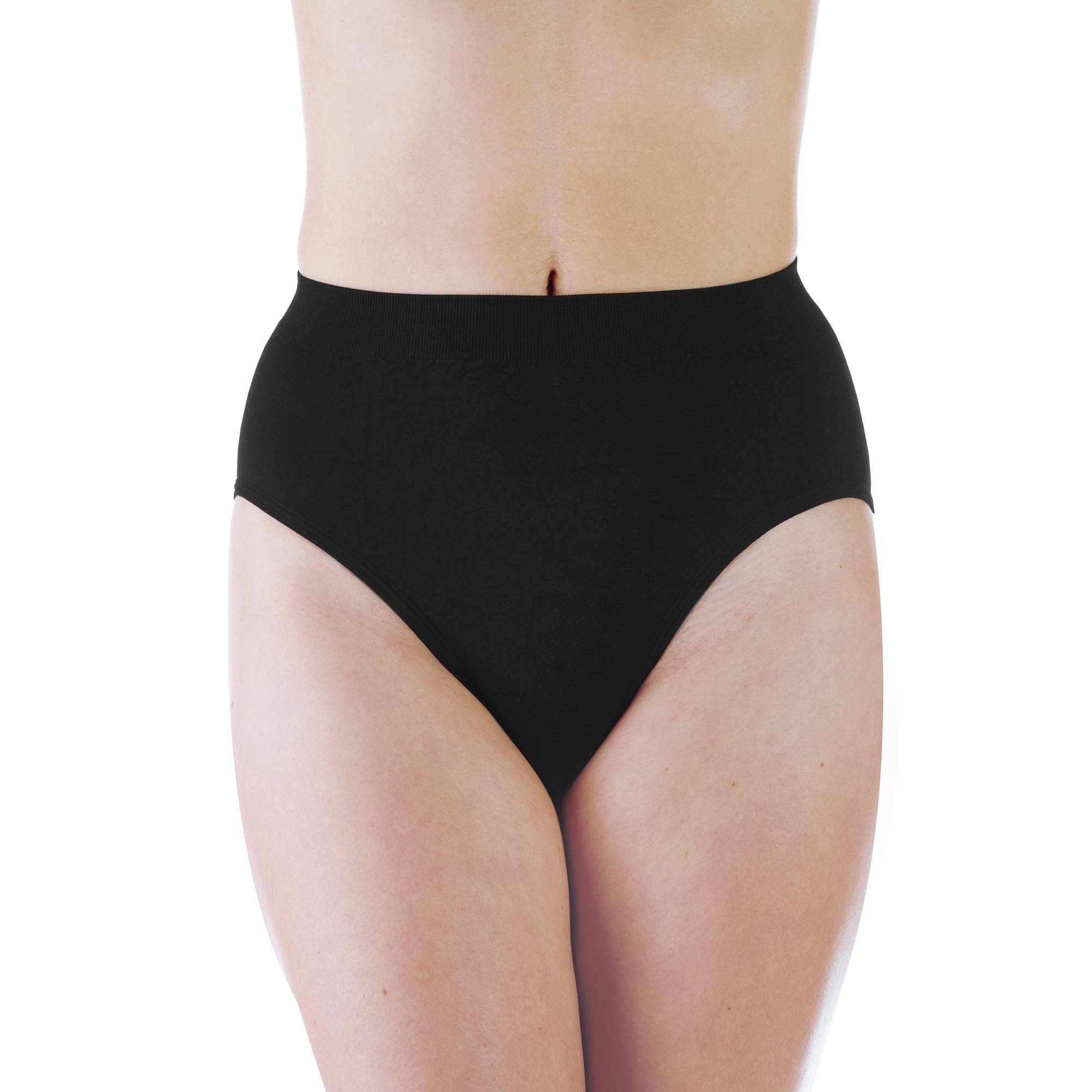 Wearever Light Absorbency (100ml) 1 Pack, Smooth & Silky Brief - Incontinence Pants for Women (XS/S, Black)