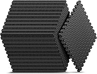 Vista 1 de Tapete de Gimnasio para Casa, Tapete de Ejercicio tipo Rompecabezas, Baldosas de Espuma EVA Entrelazadas para Equipos de Entrenamiento en Casa