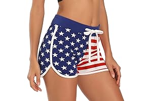 American Shorts for Women: HDE Retro Fashion Dolphin Running Workout Shorts