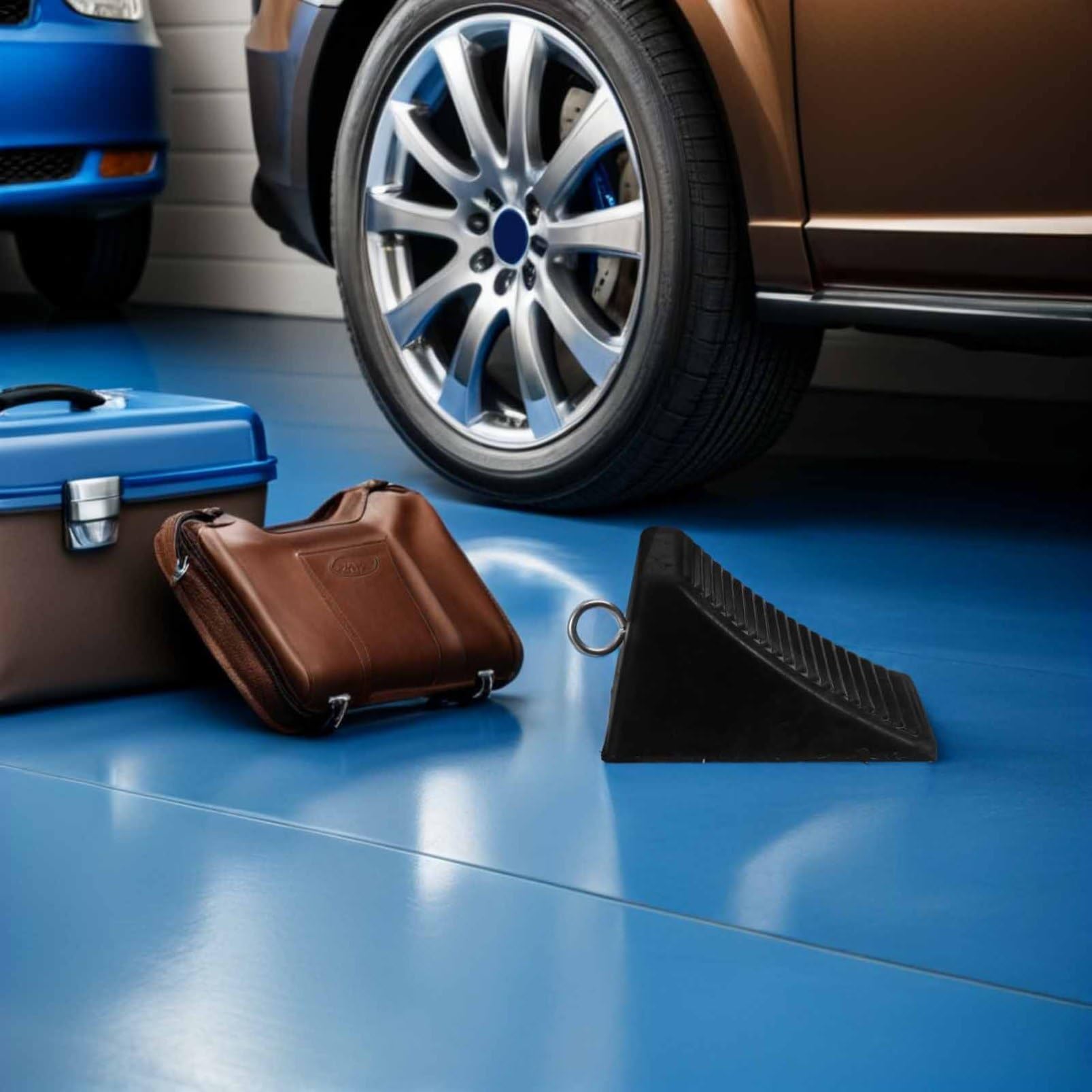 Abaodam 2 Calzos De Goma Para Neumáticos Bloques De Rueda Para Coches Bloques De Aparcamiento Topes De Rueda Topes De Aparcamiento Resistentes
