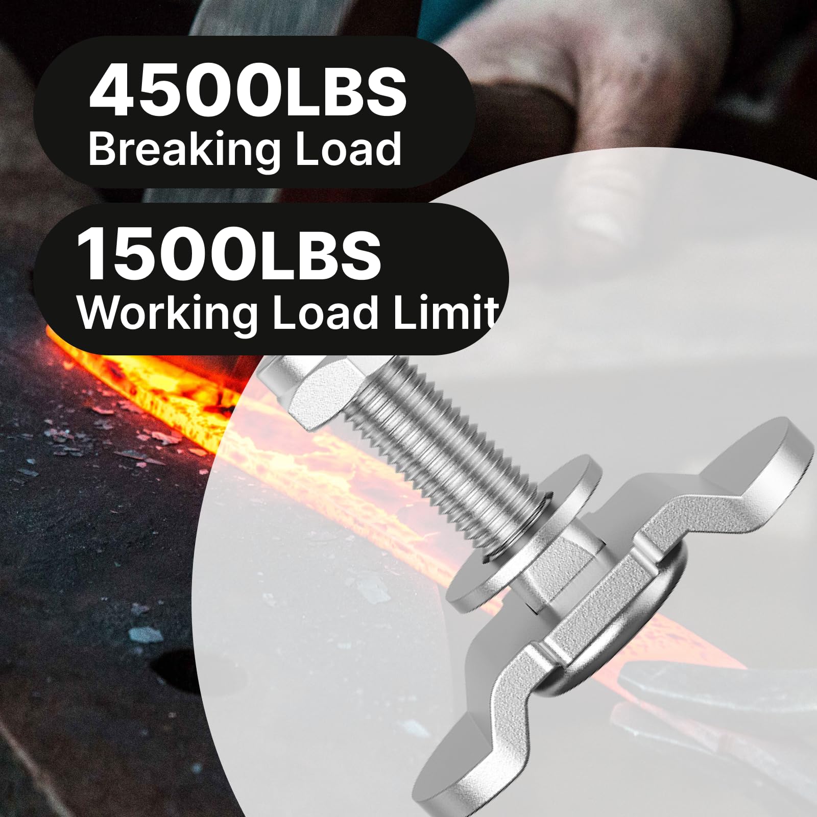 8 x nakrętka gwintowana ze stali nierdzewnej M8 x 40 mm do szyn ciężarowych, przyczep, pickupów, 8 szt