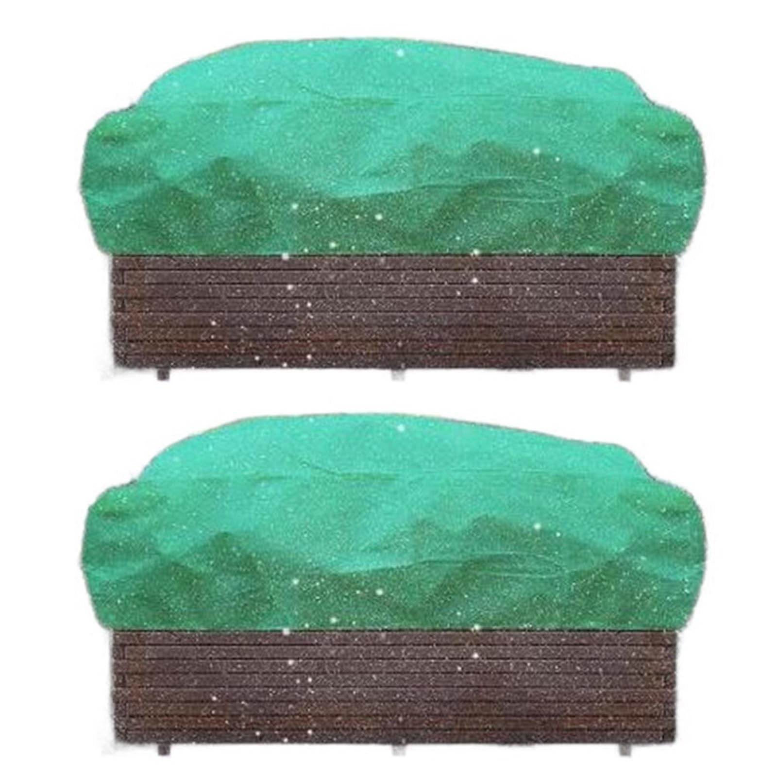zyrqon 2pcs Plant protection covers for winter with adjustable drawstring fits pots 126x61x50cm made of sturdy non woven fabric(Green)