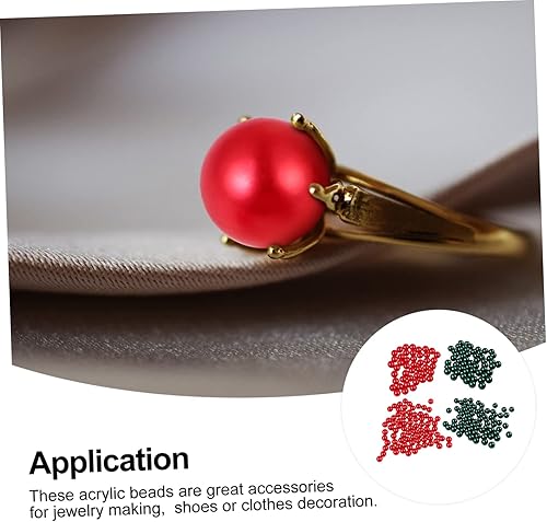 Miniatura 8 de EXCEART 8 paquetes de perlas falsas de perlas no porosas, cuentas espaciadoras para jarrón, cuentas de relleno, maquillaje, mini no porosas