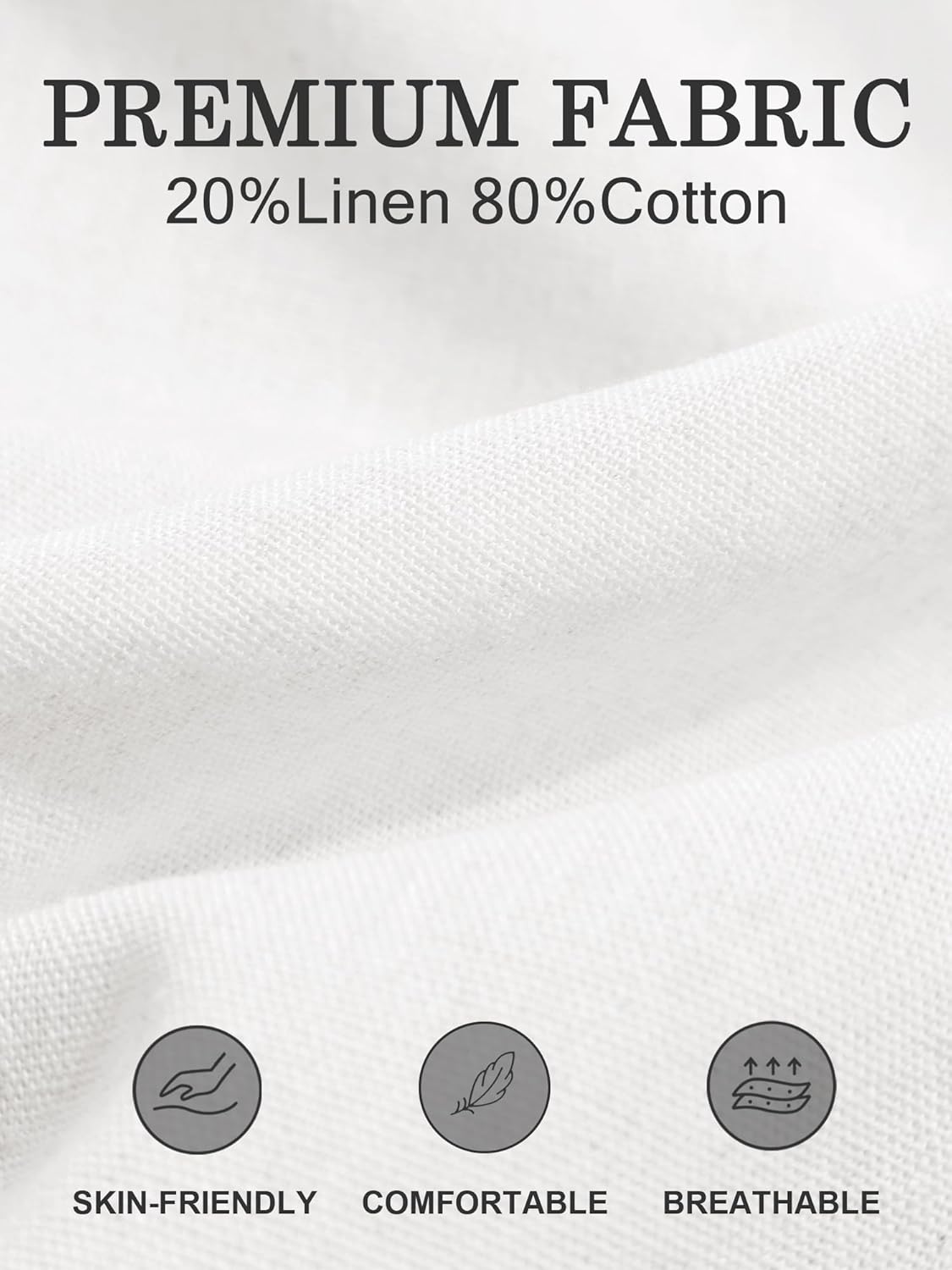 PLEPAN Mens Linen Pants Elastic Waist Drawstring Casual Linen Dress Pants Summer Beach Lightweight Trousers - Image 6