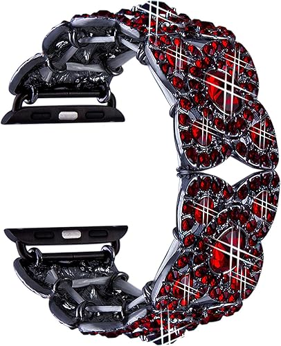 Miniatura 4 de VIQIV - Pulsera de reloj de acero inoxidable en imitación de diamantes, compatible con Apple Watch de 38 mm, 40 mm, 42 mm, 44 mm, iWatch Series 4,