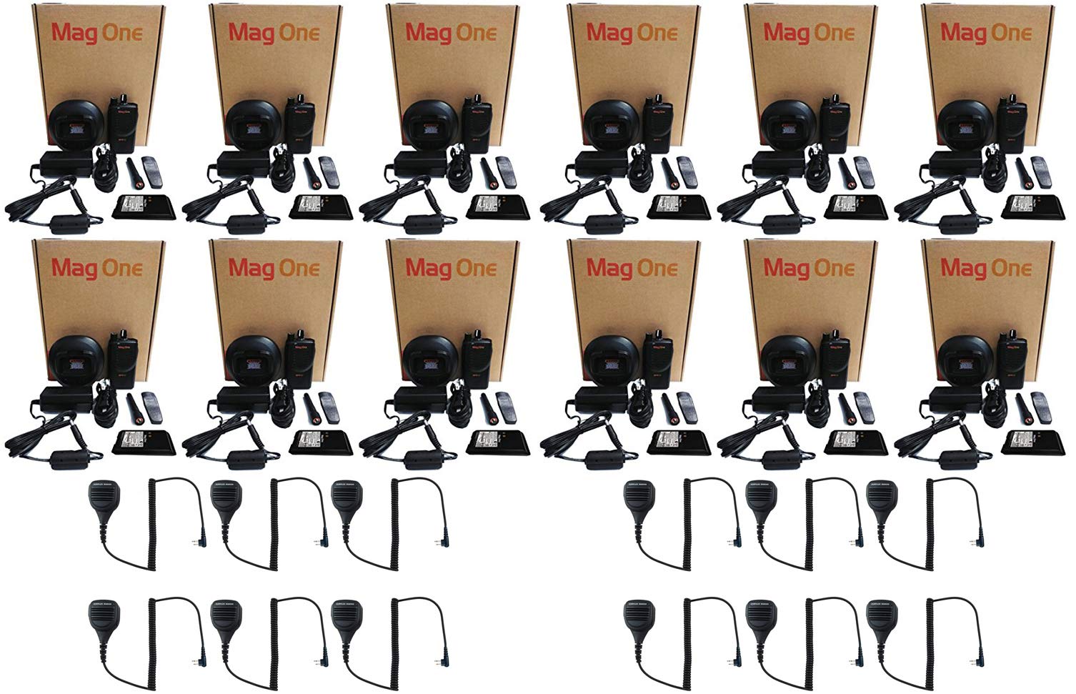 BPR40 VHF 150-174MHz 16 Channel 5 Watt Portable Radio with M4013 Speaker Microphone 12 Pack
