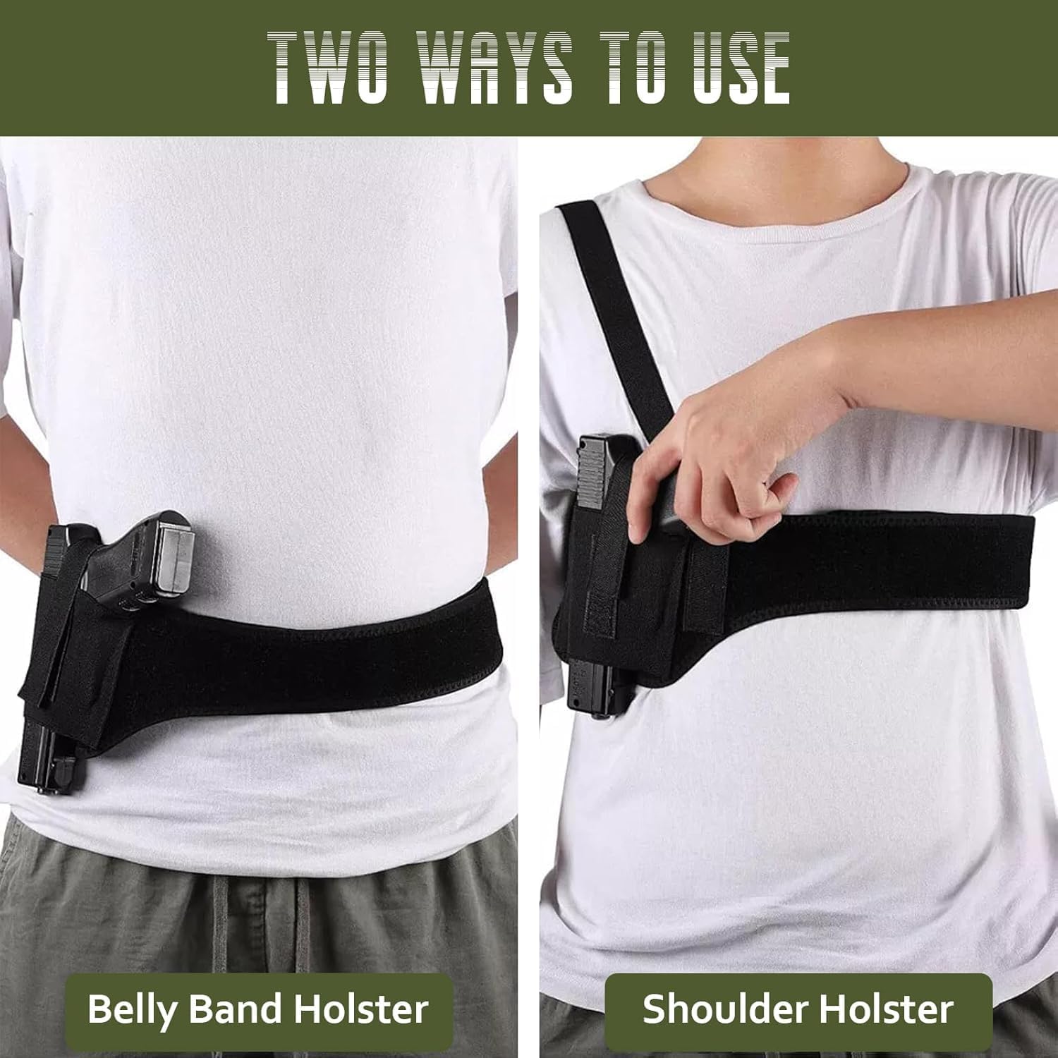 Deep Concealment Shoulder Chest Gun Holster, Underarm Gun Holster for Pistol Concealed Carry, Universal Comfort Breathable Holster for Men and Women,Fits Subcompact and Compact Pistols - Image 2