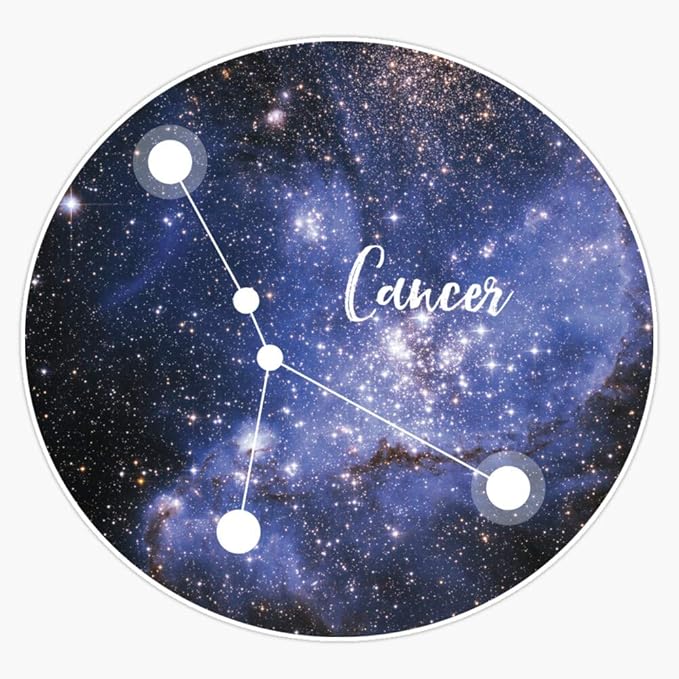 Cancer Zodiac Sign, June 21 - July 22 Vinyl Decal Bumper Sticker 5
