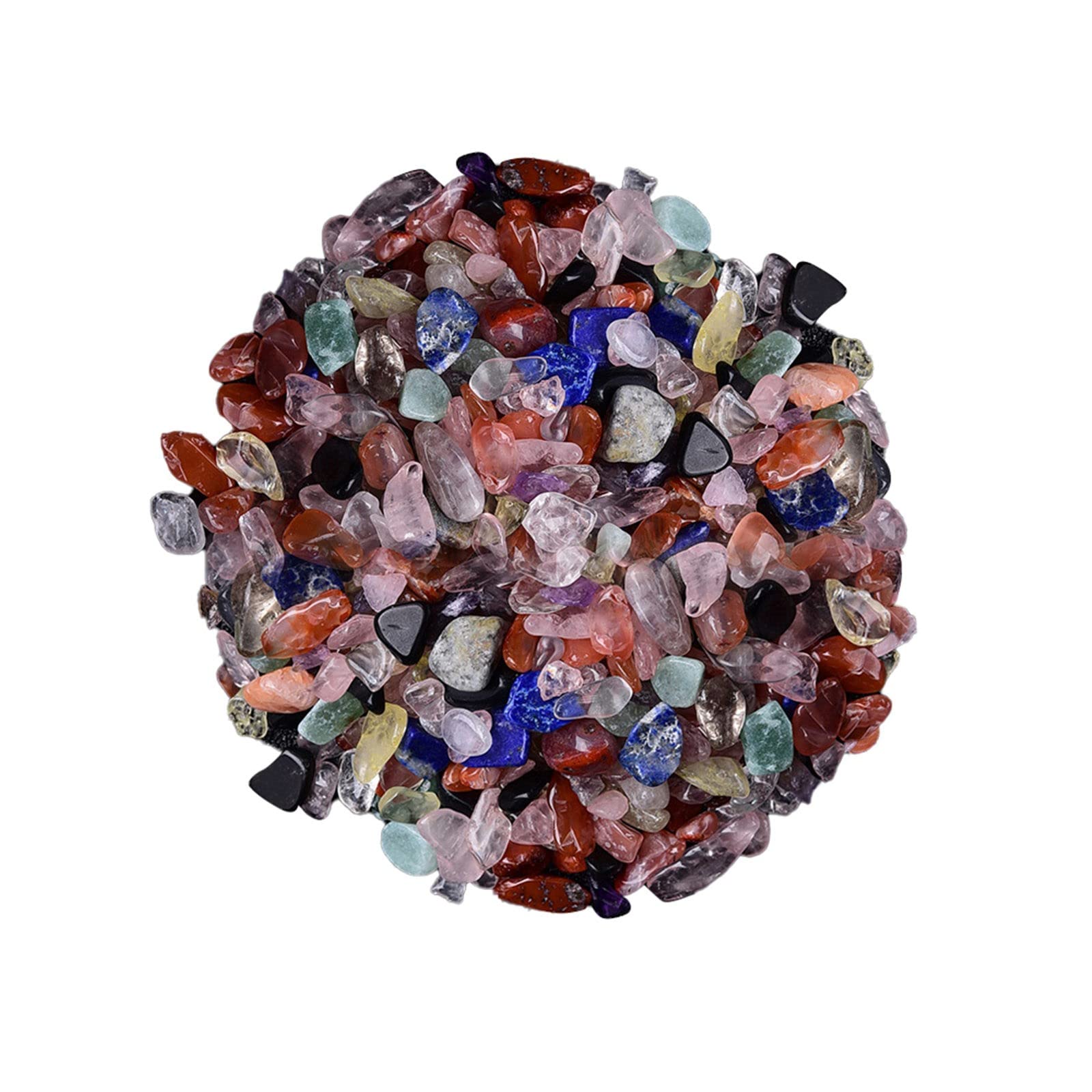 Natural Mixed Quartz Crystal Stones 100g 5-7mm Gravel for Terrarium Aquarium Succulent Potting Craft Jewelry Making Energy Home Décor (U, One Size)