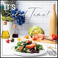 Vista 2 de Vikko Plato de ensalada, juego de 6 platos blancos, postre, ensalada, plato de aperitivo, porcelana fina de hueso, platos de postre apilables de 8