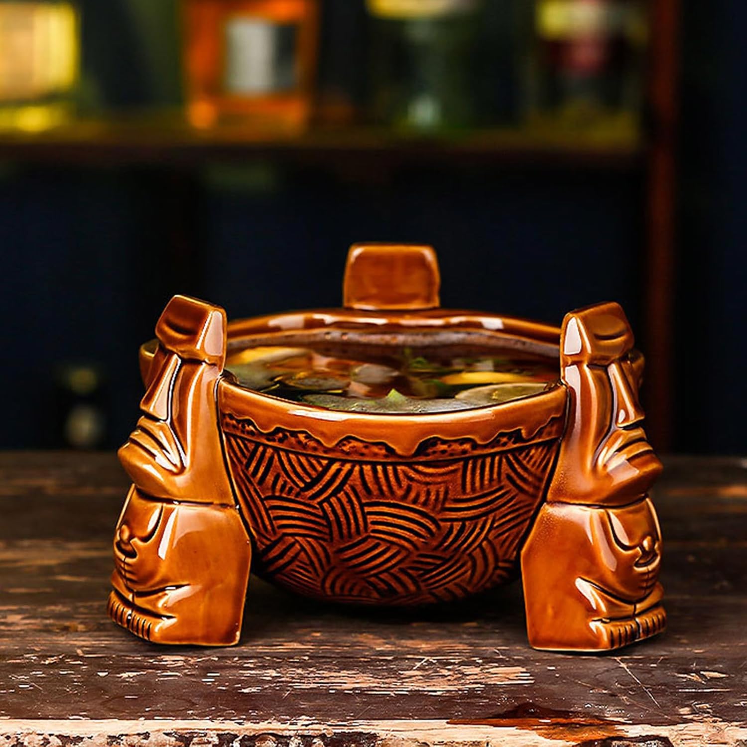 Large Capacity Ceramic Beverage Mug with Triangular Parties 3 Legged Drinking Cup Decorative Drinkware Three Legged Cup