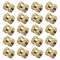 Vista 14 de MroMax Tuercas de inserción moleteadas M2.5, rosca hembra M2.0.197x0.157x0.150 in Tuercas de incrustación de cobre métricas a través de roscado