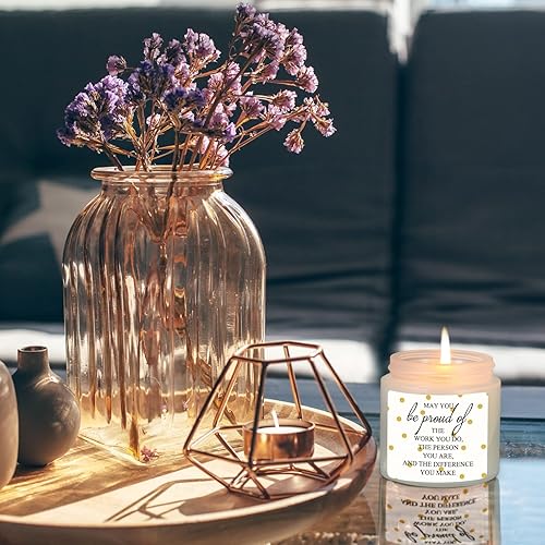 Miniatura 4 de Fumete 50 velas de agradecimiento a granel inspiradoras a granel de 3.5 onzas May You Be Proud of The Difference You Make, regalos de agradecimiento
