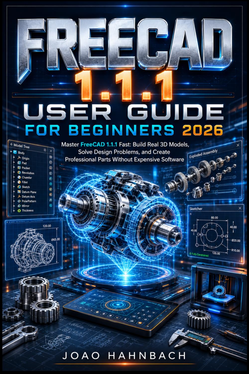 FreeCAD 1.1.1 User Guide For Beginners 2026: Build Real 3D Models, Solve Design Problems, and Create Professional Parts Without Expensive Software