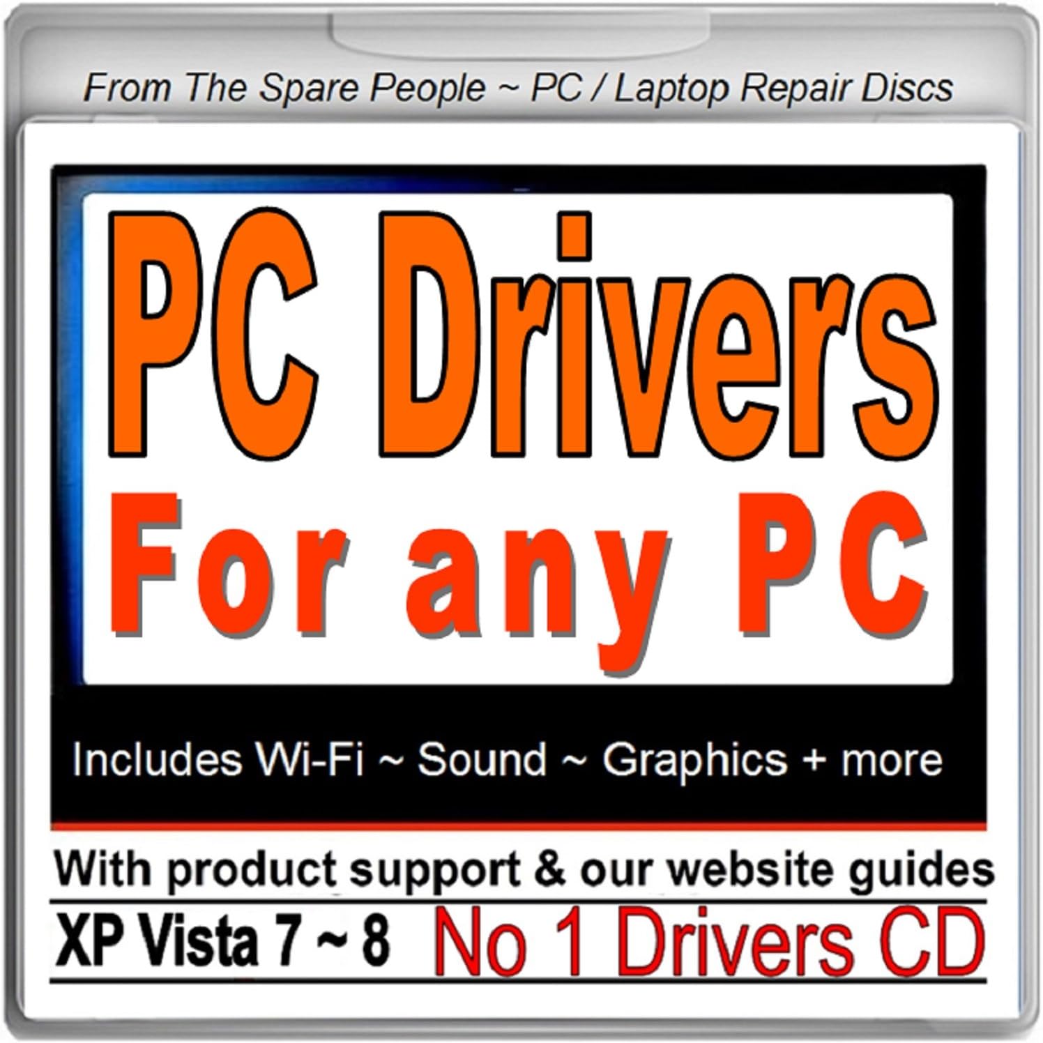 DRIVER DISC for WINDOWS ~ 7 / 8 / VISTA / XP ~ ALL LAPTOPS + PC's ~ NO INTERNET Connection required