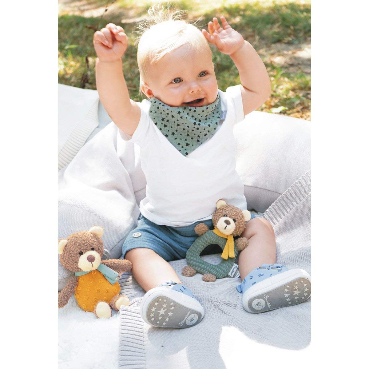 Sterntaler- Carillon, Peluche Orsetto Ben, Meccanismo Musicale sostituibile, Taglia: S, Colore Marrone, S, 6002002